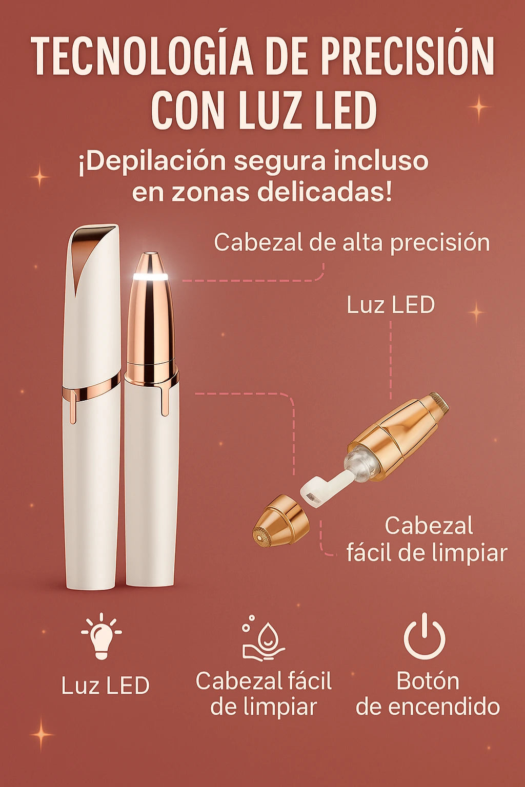 PerfectBrow batería recargable incluida