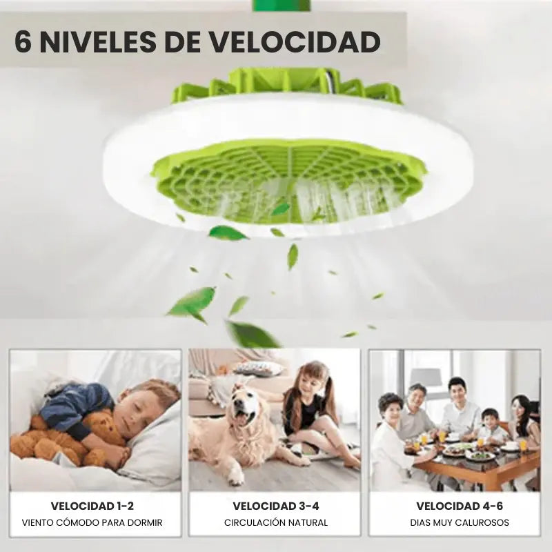 Ventilador Inteligente 2 en 1 TurboMax™ — LED + Potencia Real