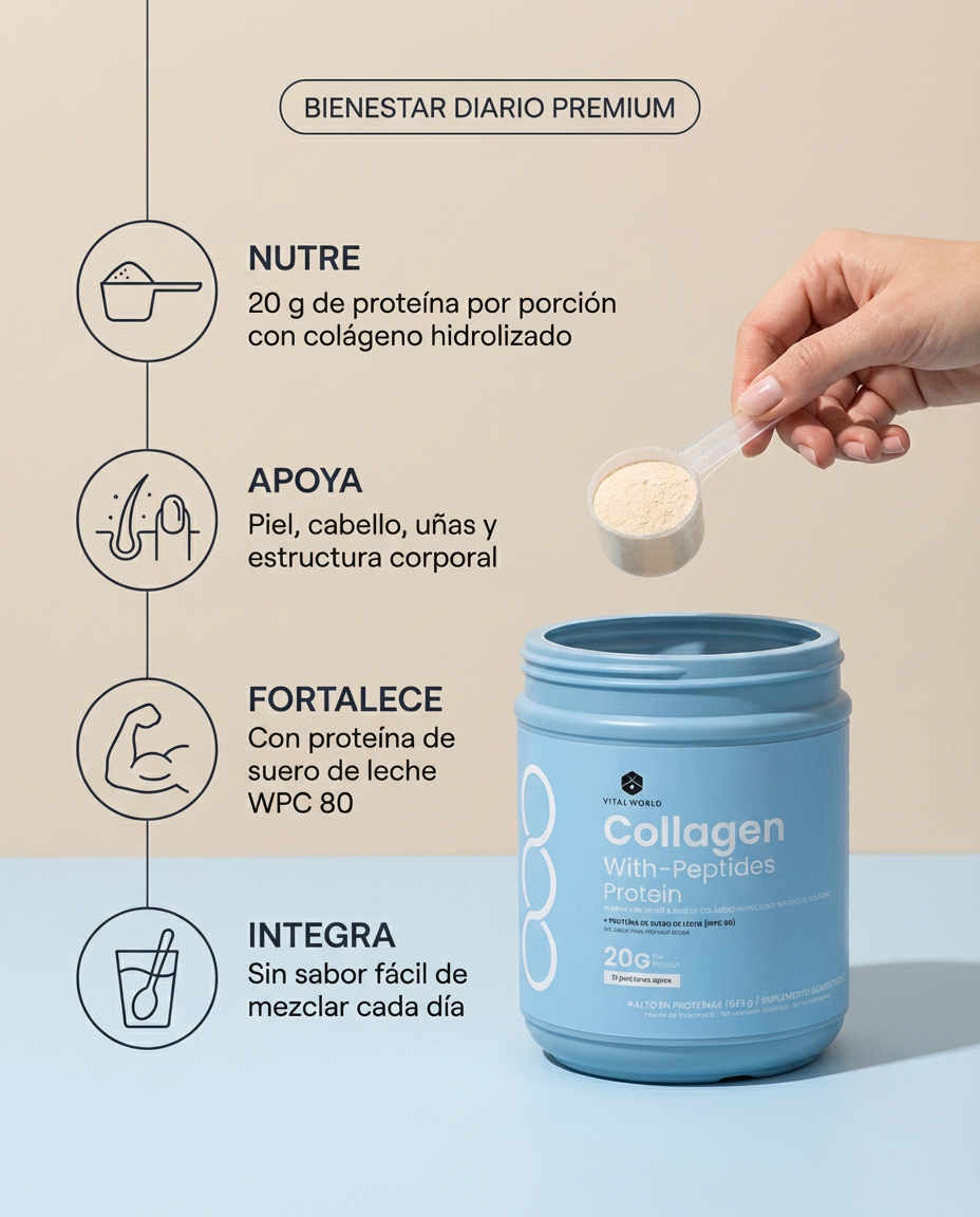💎 Colágeno Premium Grassfed — 20g de Bio-Péptidos de Máxima Absorción para tu Piel y Articulaciones
